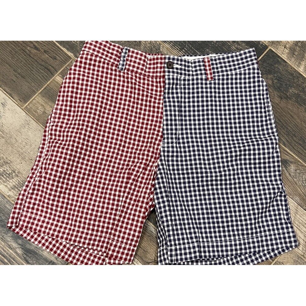 Southern Proper Club Short Gingham Checks Red White Blue USA Mens Shorts 30